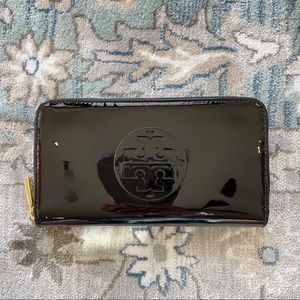 Tory Burch Stacked Patent Zip Continental